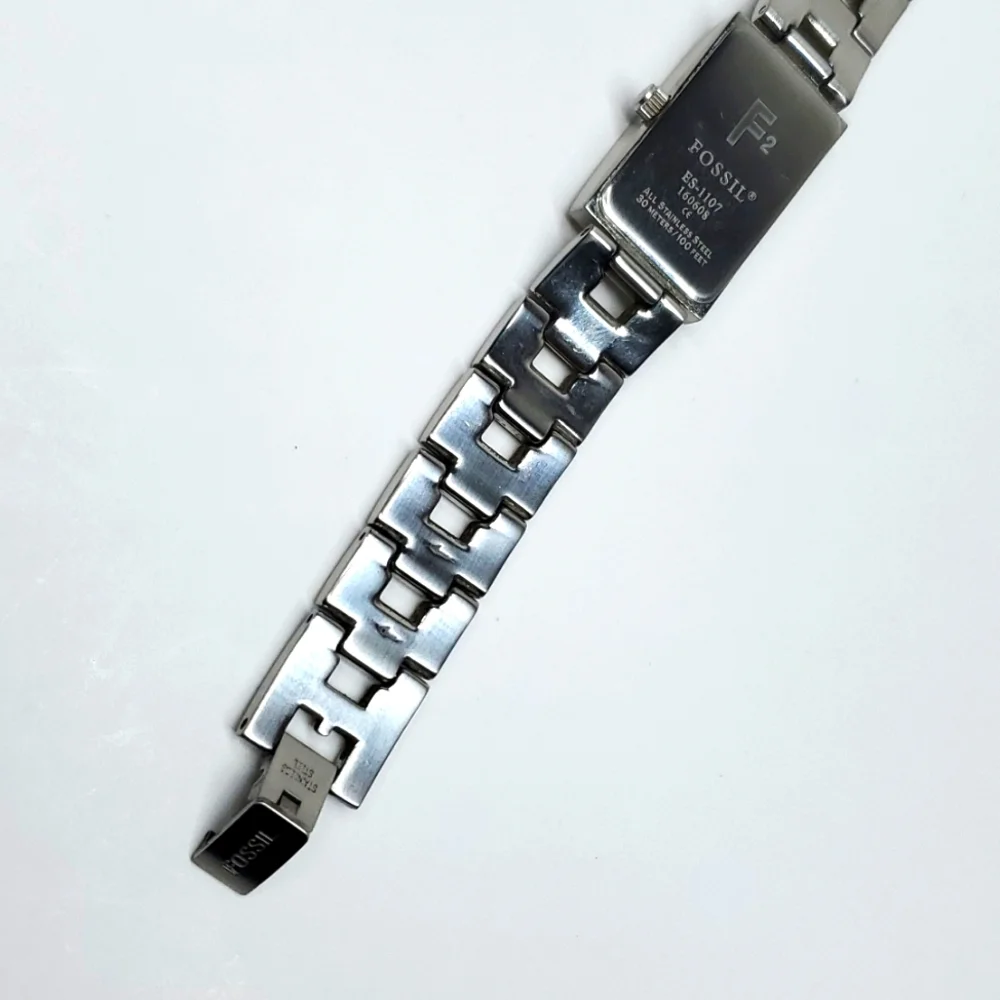 Fossil Watch ES1107 F² Silver Steel Wristband White Face Watch